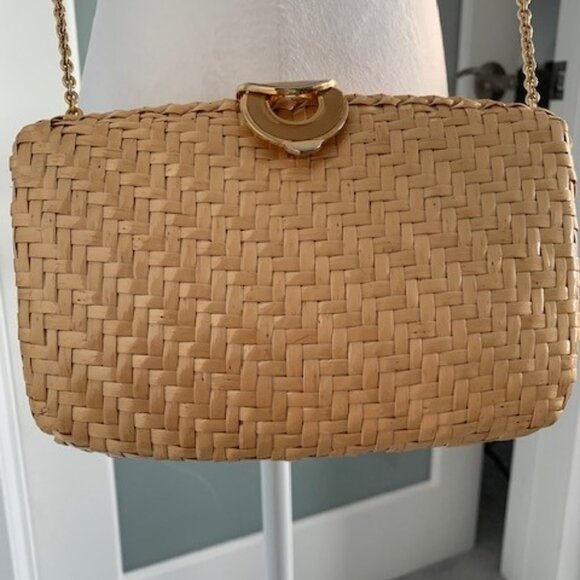 Rodo Vintage '80's Italian Natural Straw Clutch/Handbag - Picture 5 of 5
